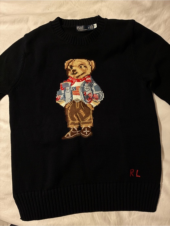 Polo Ralph Lauren Other - Polo by Ralph Lauren Navy Crewneck Sweater with Bear Intarsia